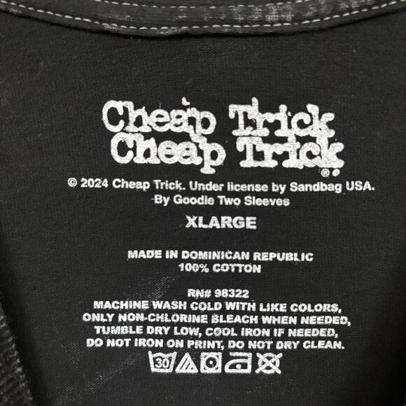 Cheap Trick In Color Rock Band Mineral Wash T-Shirt Size Extra Large - Picture 4 of 4